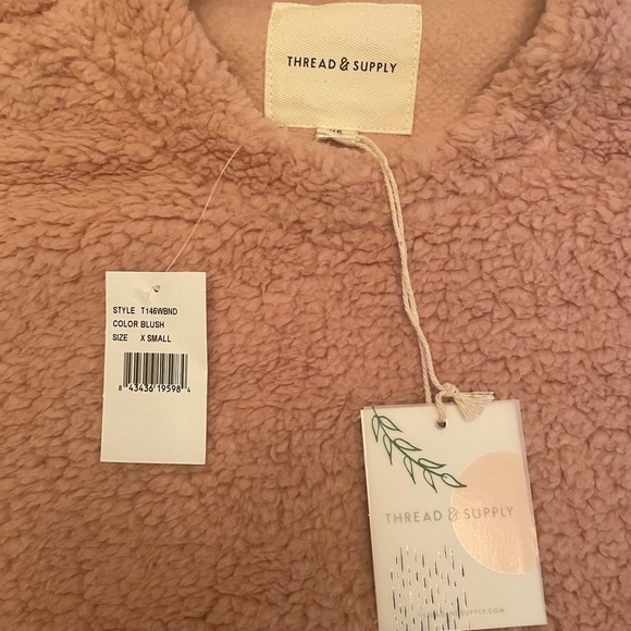 THREAD & SUPPLY Crewneck Pullover Sweater In Blush - Picture 8 of 9